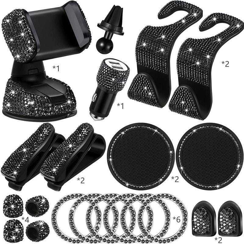 iGi4Shop New Diamond-encrusted Hook Set Car Interior Products