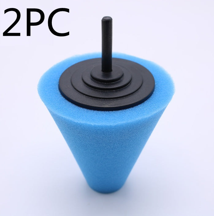 iGi4Shop Car wheel polishing disc detail polishing wheel in the net steel ring polishing sponge plate with 6MM handle cone sponge wheel