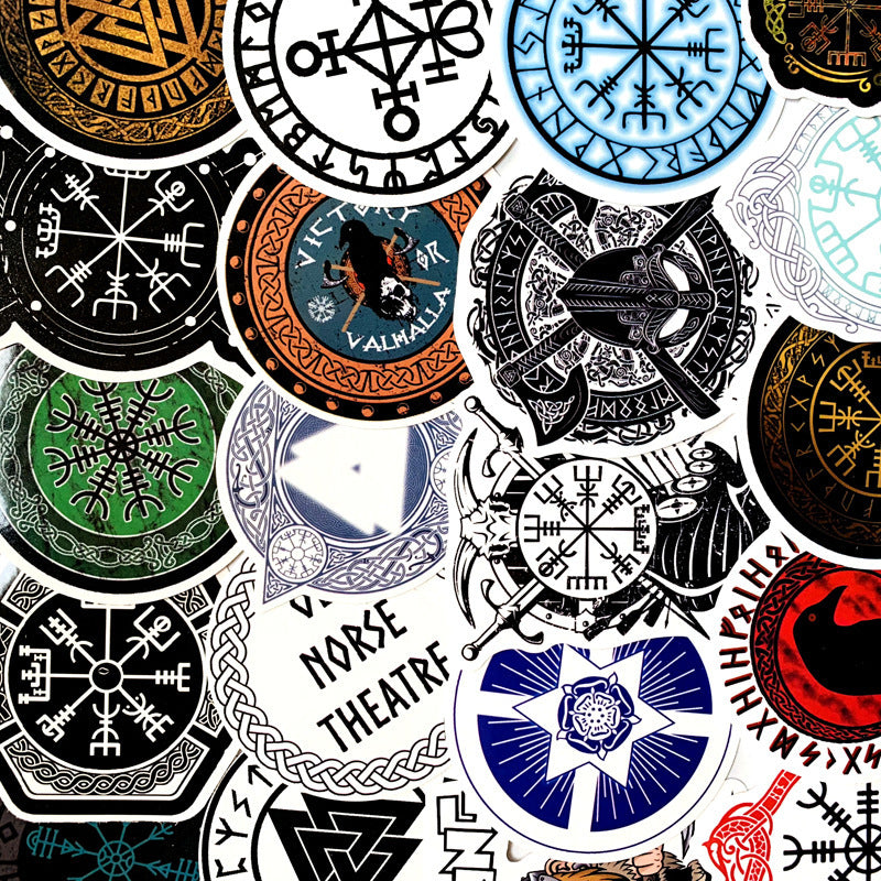 iGi4Shop Ancient Rune Series Luggage Stickers Foreign Trade Graffiti Car