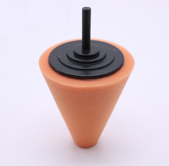 iGi4Shop Car wheel polishing disc detail polishing wheel in the net steel ring polishing sponge plate with 6MM handle cone sponge wheel