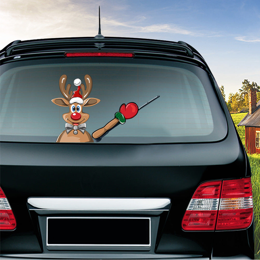 iGi4Shop Popular Santa Claus wiper sticker can remove the car rear windshield wiper Sticker Car Stickers