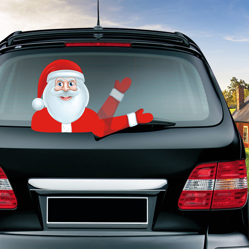 iGi4Shop Popular Santa Claus wiper sticker can remove the car rear windshield wiper Sticker Car Stickers