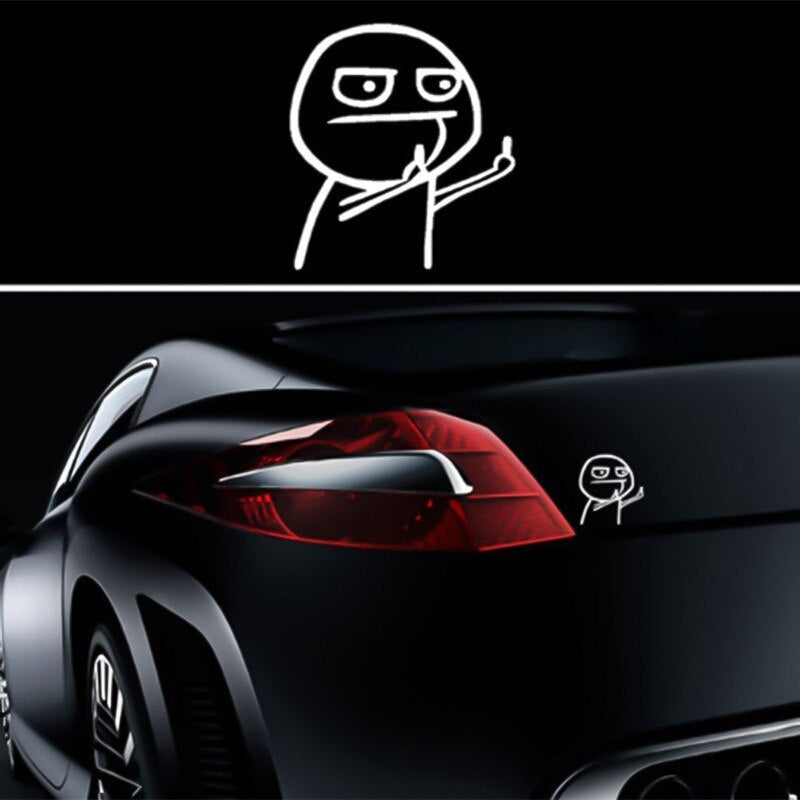 iGi4Shop Middle finger despise funny cartoon body car sticker