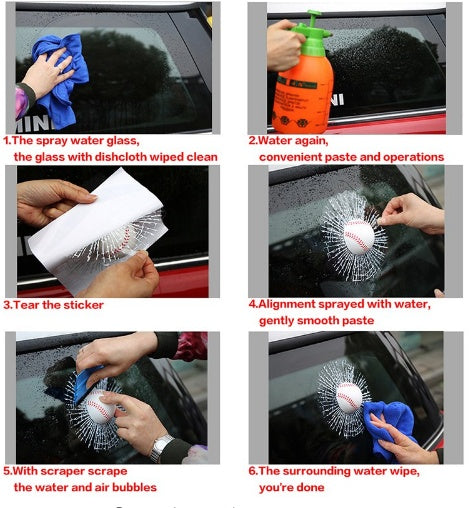 iGi4Shop Hot 3D stereo football basketball tennis baseball tennis crazy car glass motor vehicle supplies wholesale labeling