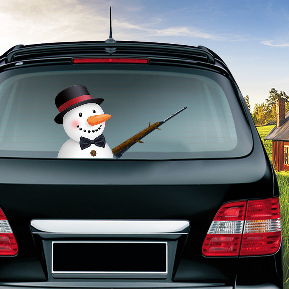 iGi4Shop Popular Santa Claus wiper sticker can remove the car rear windshield wiper Sticker Car Stickers