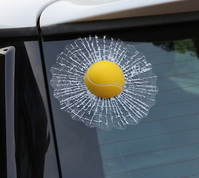 iGi4Shop Hot 3D stereo football basketball tennis baseball tennis crazy car glass motor vehicle supplies wholesale labeling