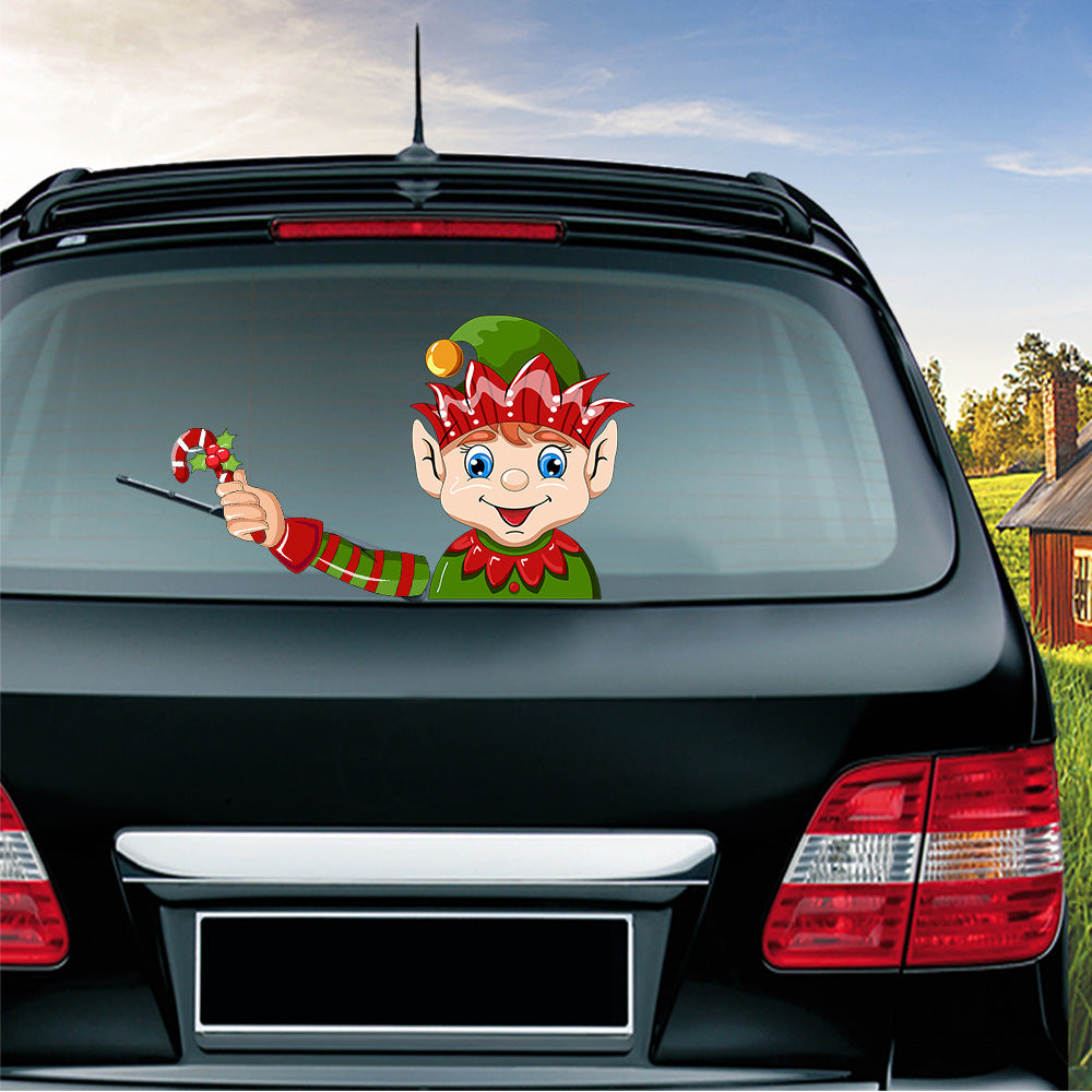 iGi4Shop Popular Santa Claus wiper sticker can remove the car rear windshield wiper Sticker Car Stickers