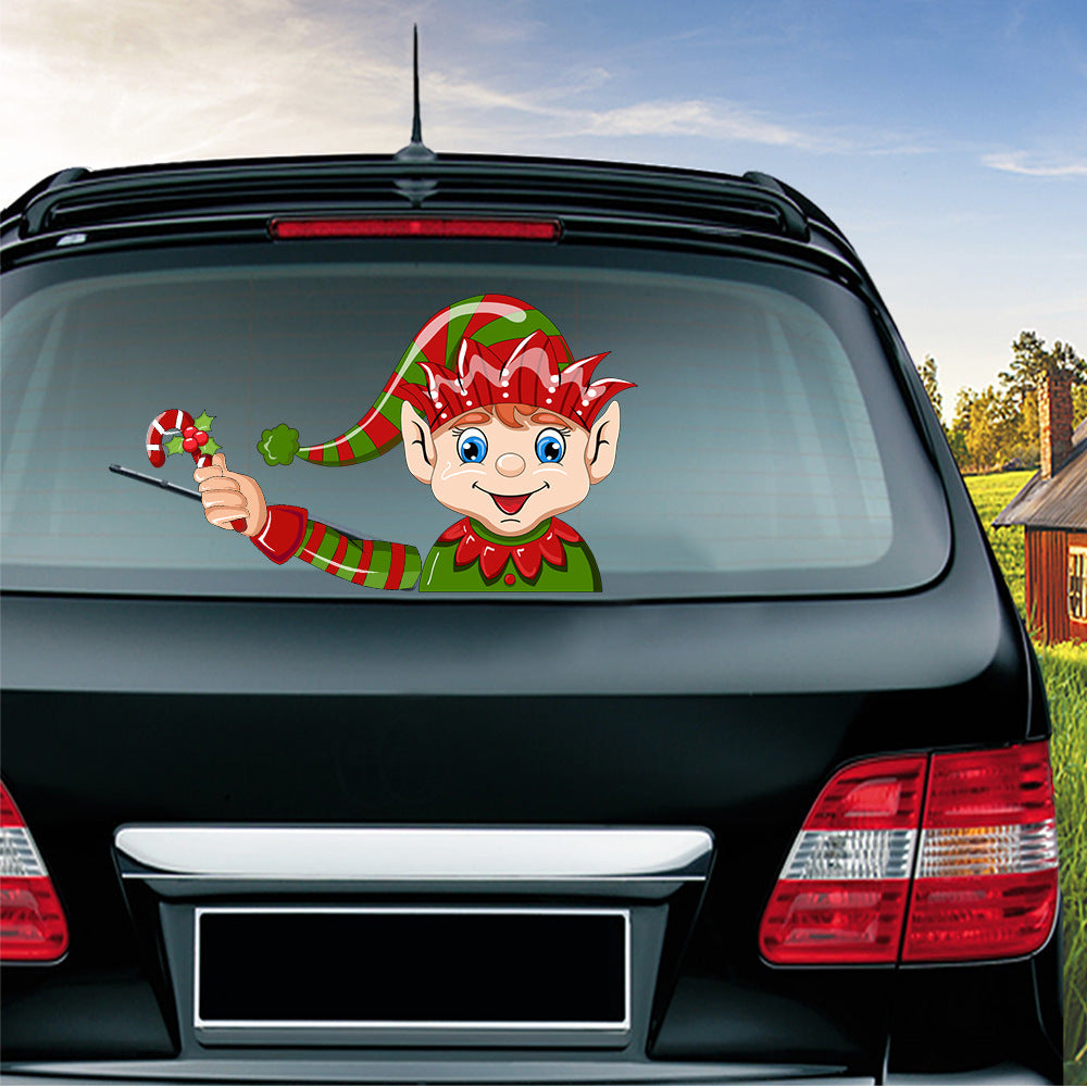 iGi4Shop Popular Santa Claus wiper sticker can remove the car rear windshield wiper Sticker Car Stickers