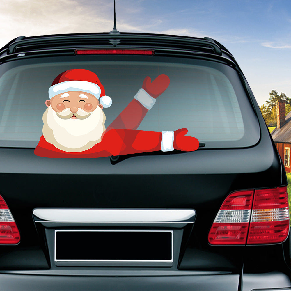 iGi4Shop Popular Santa Claus wiper sticker can remove the car rear windshield wiper Sticker Car Stickers