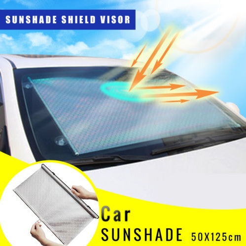 iGi4Shop Automatic Winding Car Front Rear Sunshade Car Supplies Supermarket Laser Sun Bloc