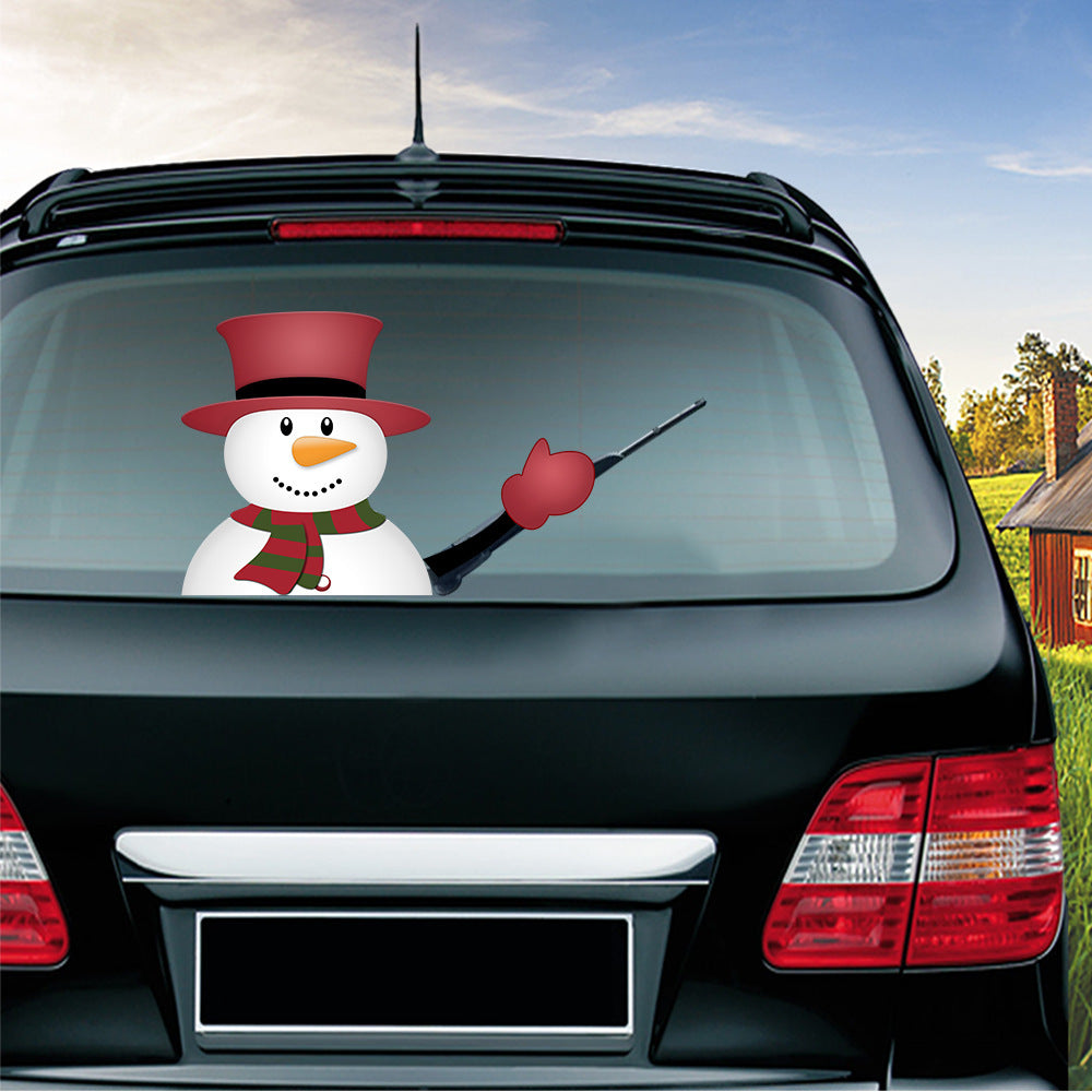 iGi4Shop Popular Santa Claus wiper sticker can remove the car rear windshield wiper Sticker Car Stickers