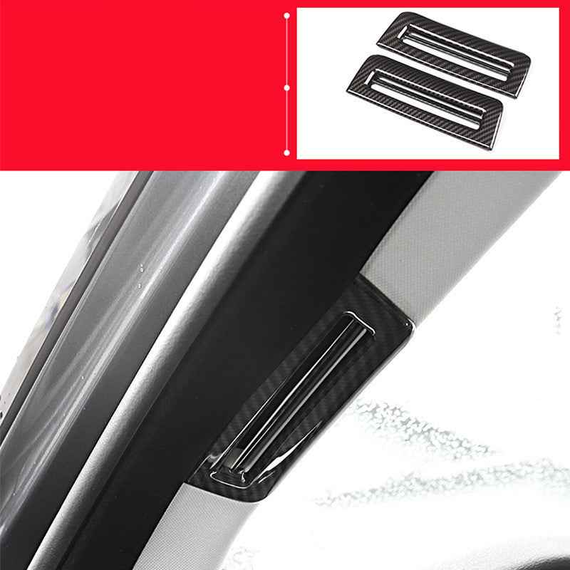 iGi4Shop Central Control Air Conditioner Carbon Fiber Pattern Decorative Stickers Accessories