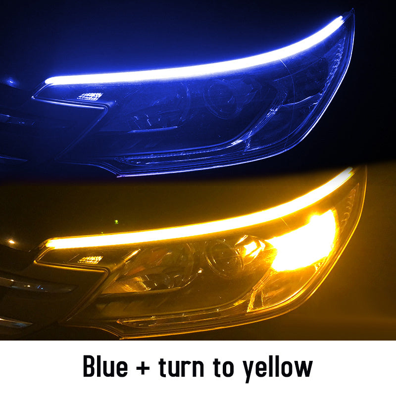 iGi4Shop Led DRL Car Daytime Running Lights Flexible Waterproof Auto Turn Signal Yellow Brake Side Headlights Light Car Accessories