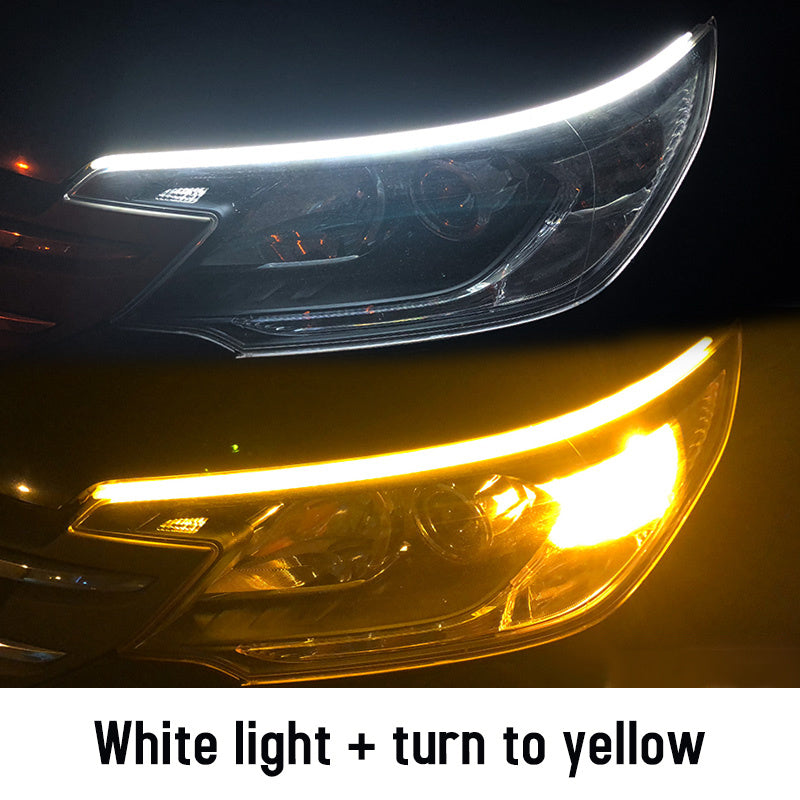 iGi4Shop Led DRL Car Daytime Running Lights Flexible Waterproof Auto Turn Signal Yellow Brake Side Headlights Light Car Accessories
