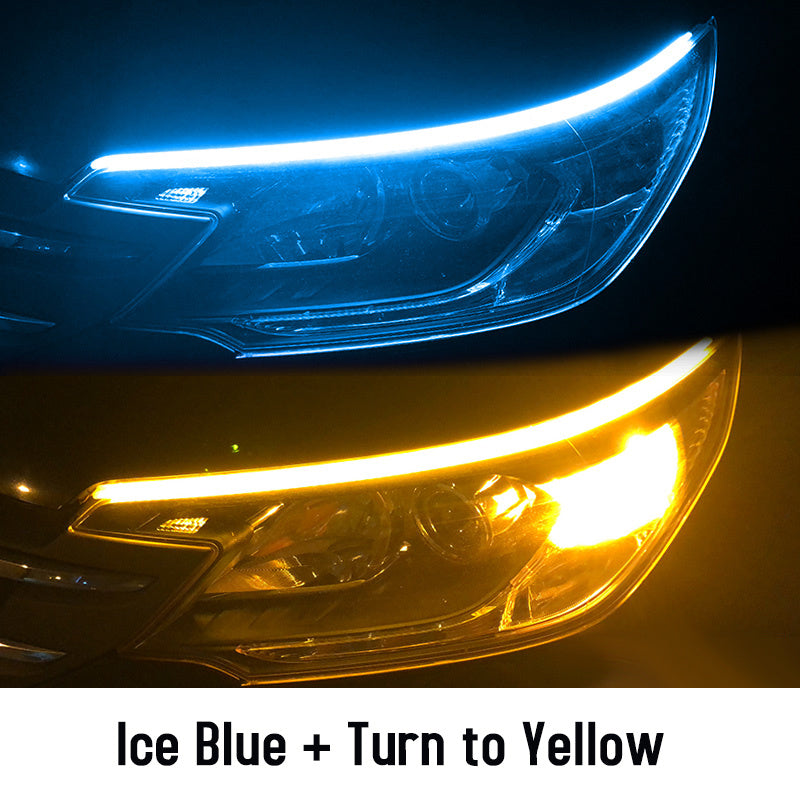iGi4Shop Led DRL Car Daytime Running Lights Flexible Waterproof Auto Turn Signal Yellow Brake Side Headlights Light Car Accessories