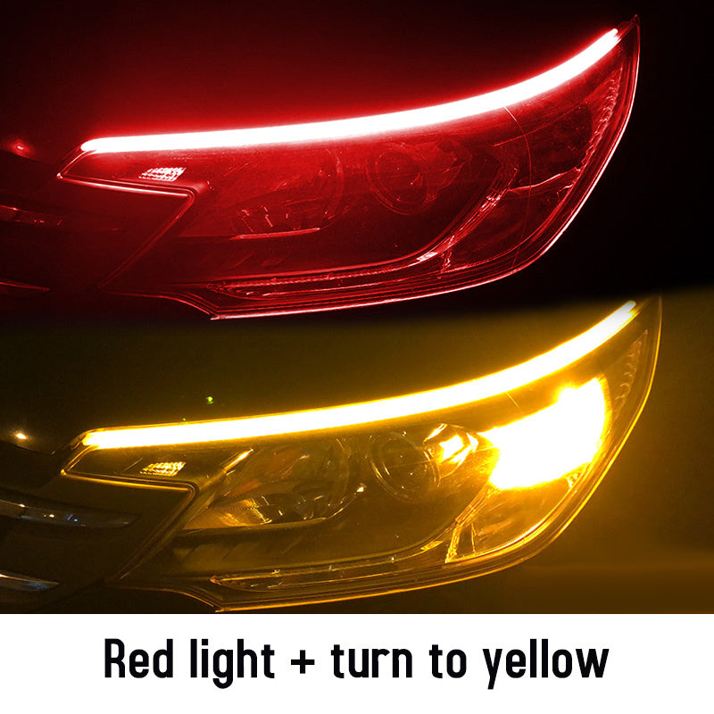 iGi4Shop Led DRL Car Daytime Running Lights Flexible Waterproof Auto Turn Signal Yellow Brake Side Headlights Light Car Accessories
