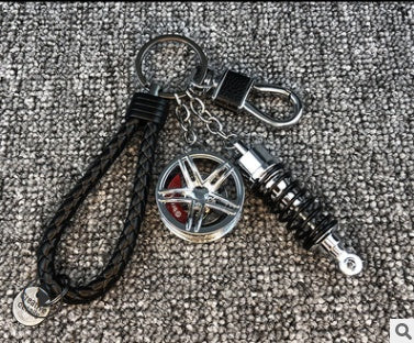 iGi4Shop Car Trend Modified Wheel Shock Absorber Keychain, Turbo Key Chain Pendant, Personalized Gift Ornaments For Men And Women