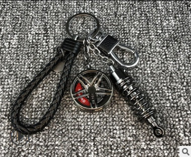 iGi4Shop Car Trend Modified Wheel Shock Absorber Keychain, Turbo Key Chain Pendant, Personalized Gift Ornaments For Men And Women
