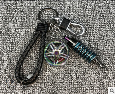 iGi4Shop Car Trend Modified Wheel Shock Absorber Keychain, Turbo Key Chain Pendant, Personalized Gift Ornaments For Men And Women