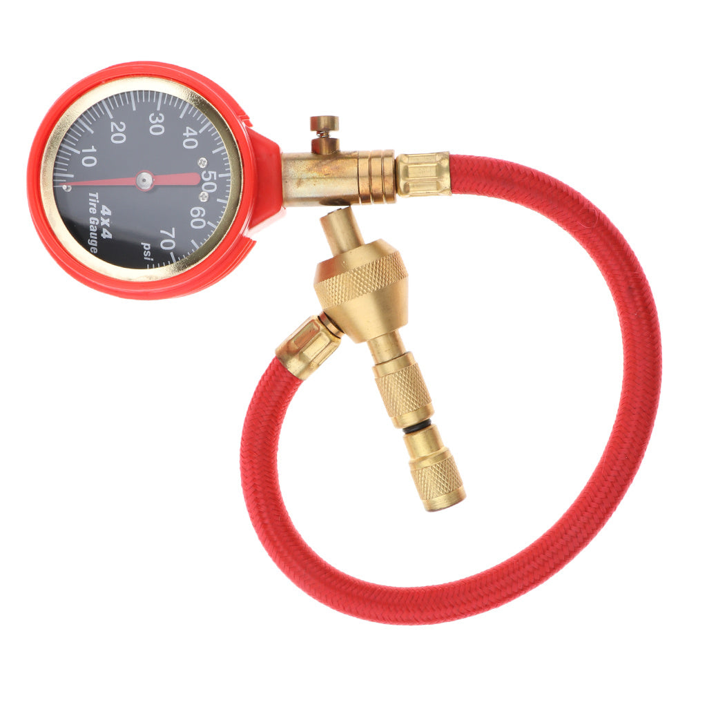 iGi4Shop Off-Road Vehicle Tire Pressure Gauge Mechanical Car Tire Pressure Gauge All Copper Valve One Key Deflation