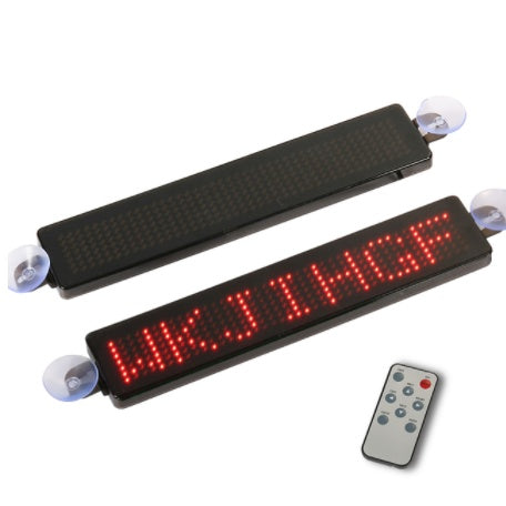 iGi4Shop Z741 English Led Car Screen Remote Control Car Rear Window Advertising Playback Led Car Screen