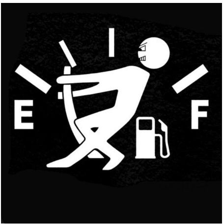 iGi4Shop Funny Car Sticker Pull Fuel Tank Pointer Ef Fuel Tank Car Sticker Fuel Tank Vinyl Sticker Decal