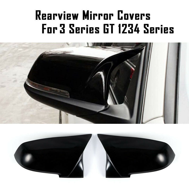 iGi4Shop Applicable To Bmw 1.2.3.4 Series F20 F30 M Ox Horn Bright Black Rearview Mirror Shell Rearview Mirror Shell