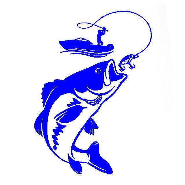 iGi4Shop Fishing Car Stickers Fish Car Stickers Wall Stickers Waterproof Stickers