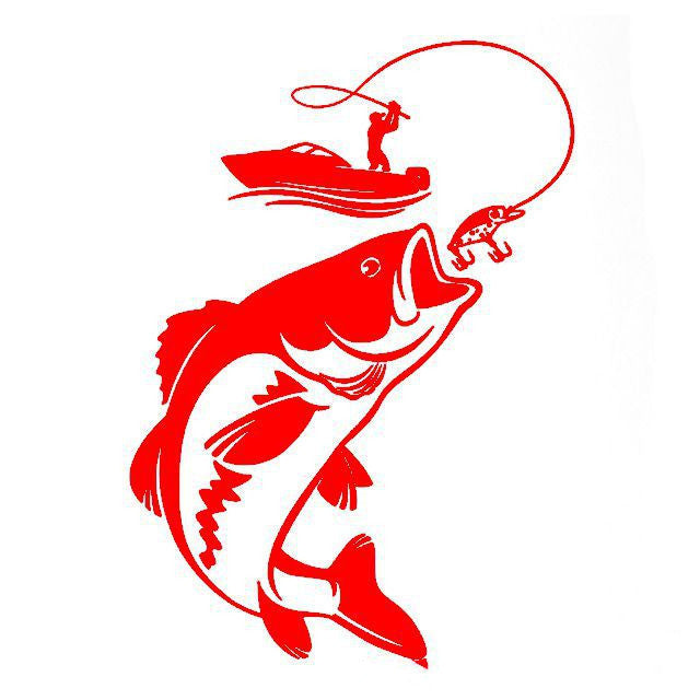 iGi4Shop Fishing Car Stickers Fish Car Stickers Wall Stickers Waterproof Stickers