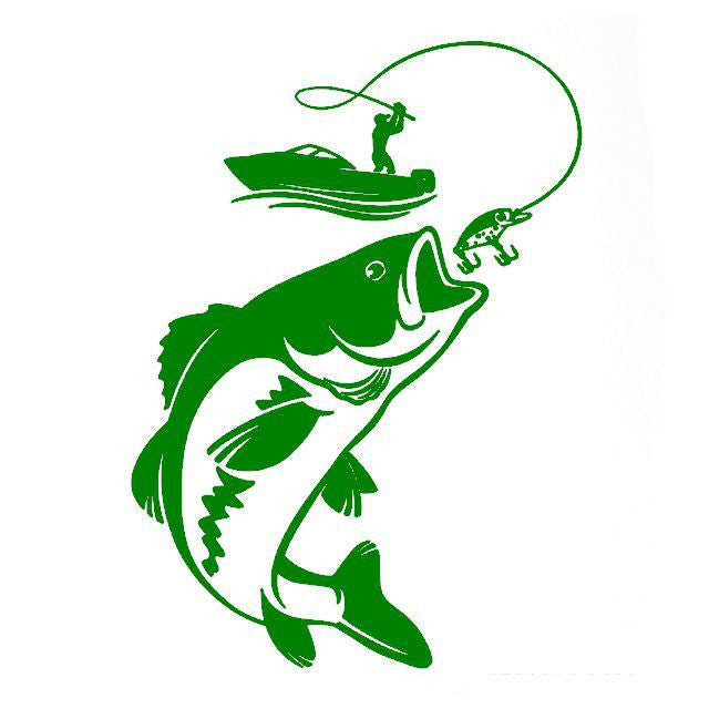 iGi4Shop Fishing Car Stickers Fish Car Stickers Wall Stickers Waterproof Stickers