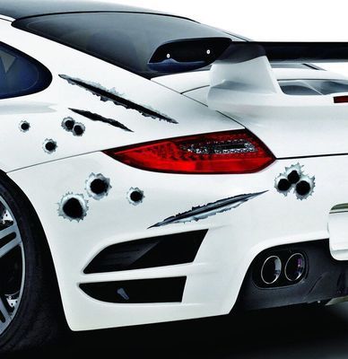 iGi4Shop Simulation Bullet Hole Car Sticker, Car Bullet Hole Crack Car Sticker Industrial Genius International A Site For The Like Minded