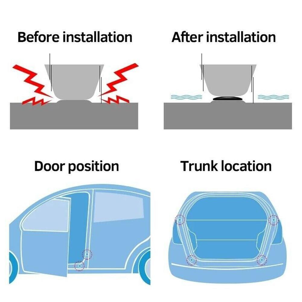 iGi4Shop Car Door Shock Absorber Cushion Gasket And Door Abnormal Noise Modification To Mute