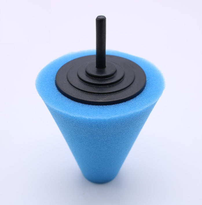 iGi4Shop Car wheel polishing disc detail polishing wheel in the net steel ring polishing sponge plate with 6MM handle cone sponge wheel