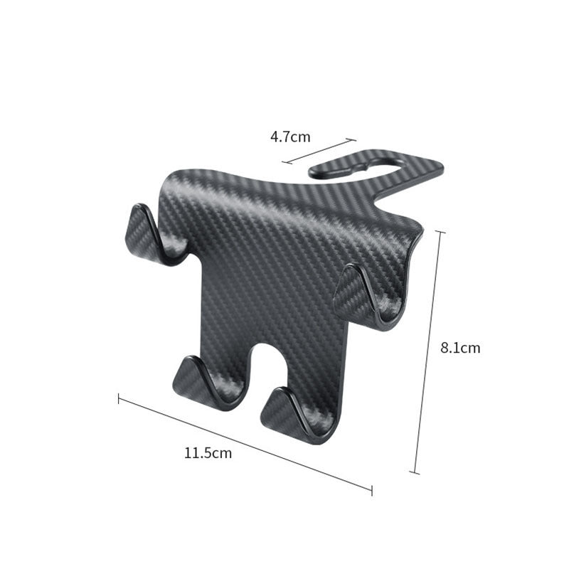 iGi4Shop Energy Car Multifunction Hook Carbon Fiber Mobile Phone Hook Bracket Rear Seat Back Storage Rack