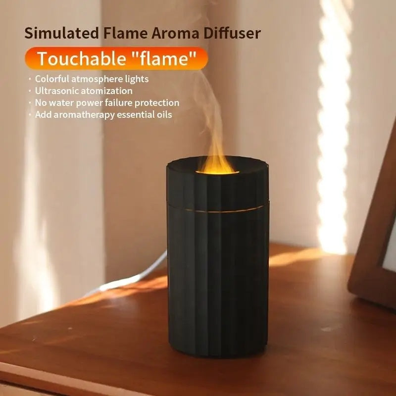 iGi4Shop Air Humidifier With Flame Effect Essential Oil Diffuser Quiet Aroma Diffuser Home Fragrances Car Refresh