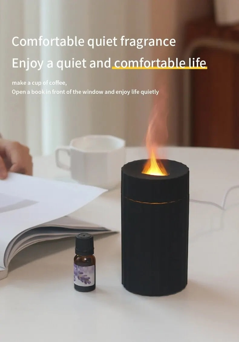 iGi4Shop Air Humidifier With Flame Effect Essential Oil Diffuser Quiet Aroma Diffuser Home Fragrances Car Refresh