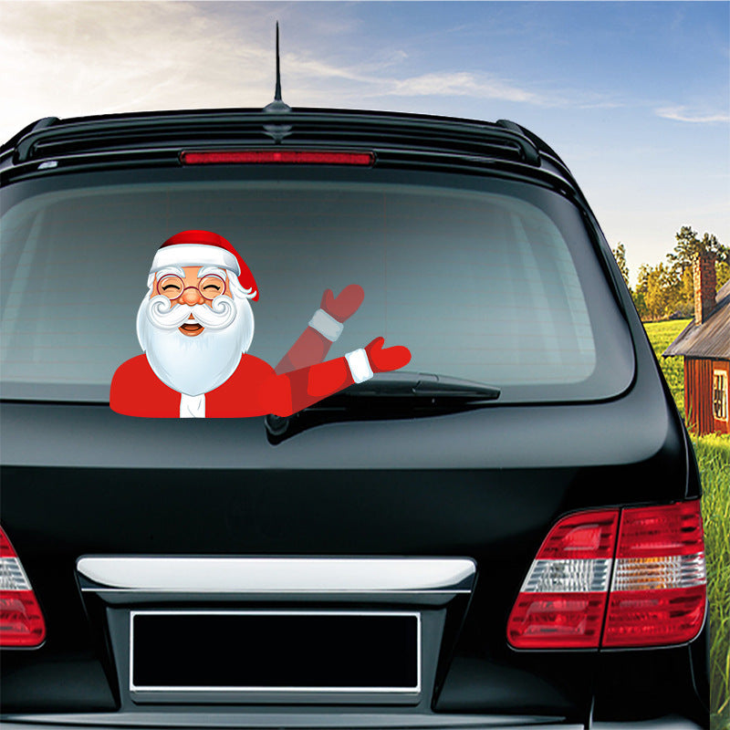 iGi4Shop Popular Santa Claus wiper sticker can remove the car rear windshield wiper Sticker Car Stickers