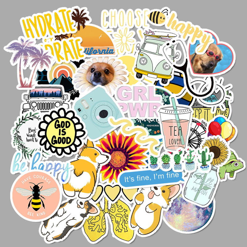 iGi4Shop Suitcase Sticker Waterproof Graffiti Suitcase Sticker