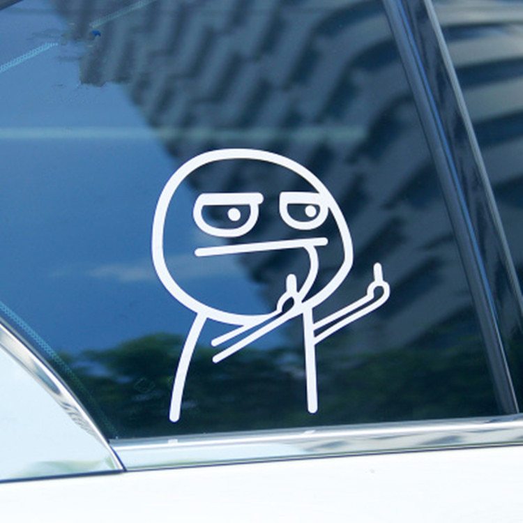 iGi4Shop Middle finger despise funny cartoon body car sticker