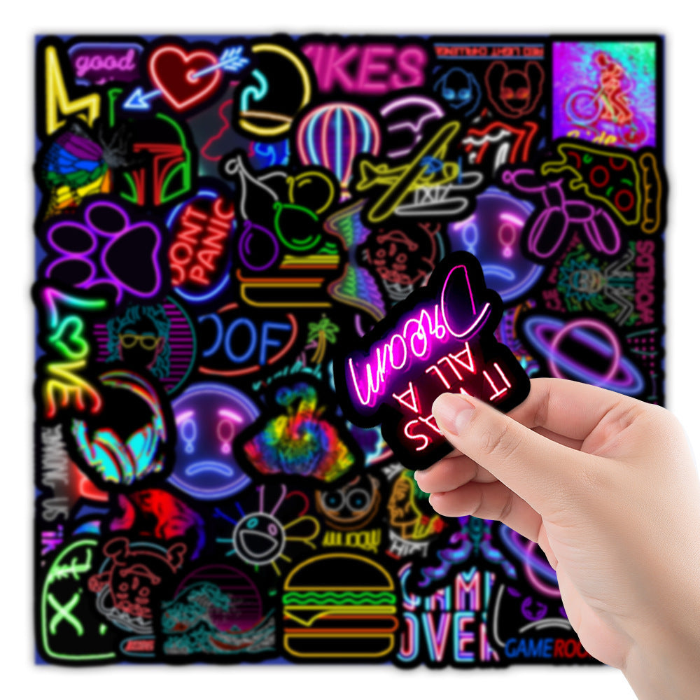 iGi4Shop 50 New Neon Stickers Car Trunk Phone Water Cup Decoration Stickers Industrial Genius International A Site For The Like Minded
