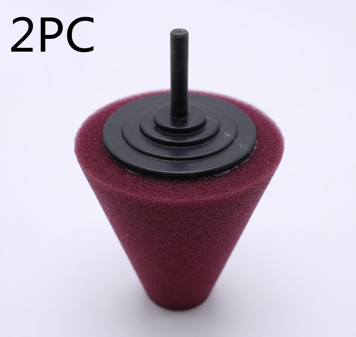 iGi4Shop Car wheel polishing disc detail polishing wheel in the net steel ring polishing sponge plate with 6MM handle cone sponge wheel