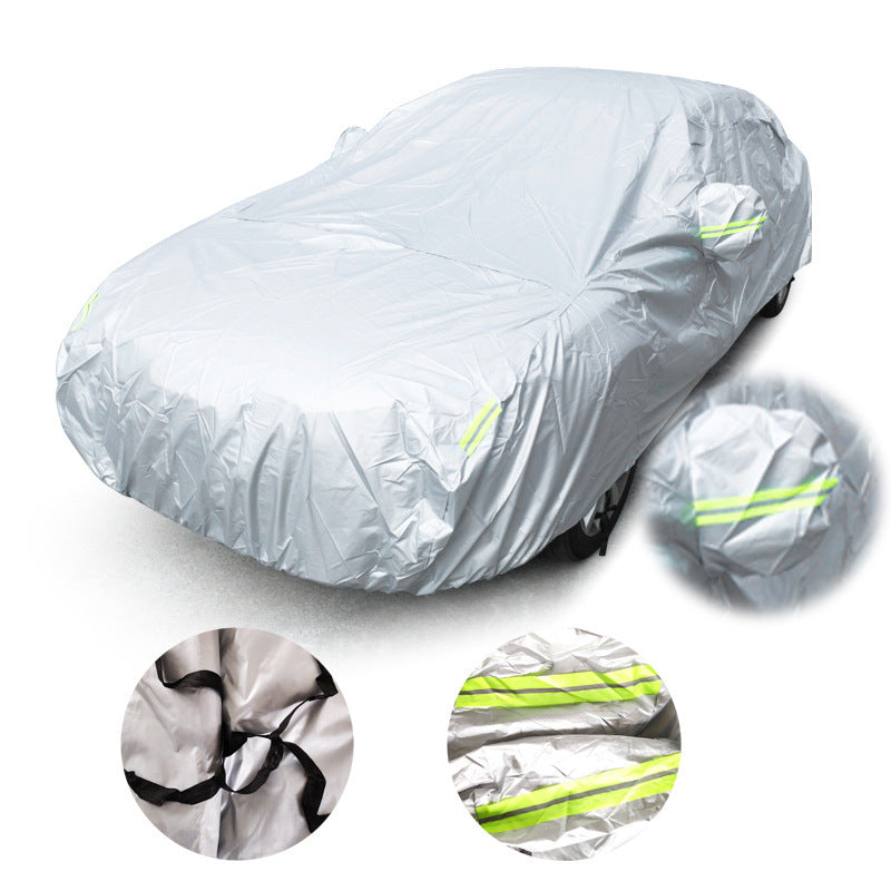 iGi4Shop Taffeta 190T210T silver-coated black universal car cover
