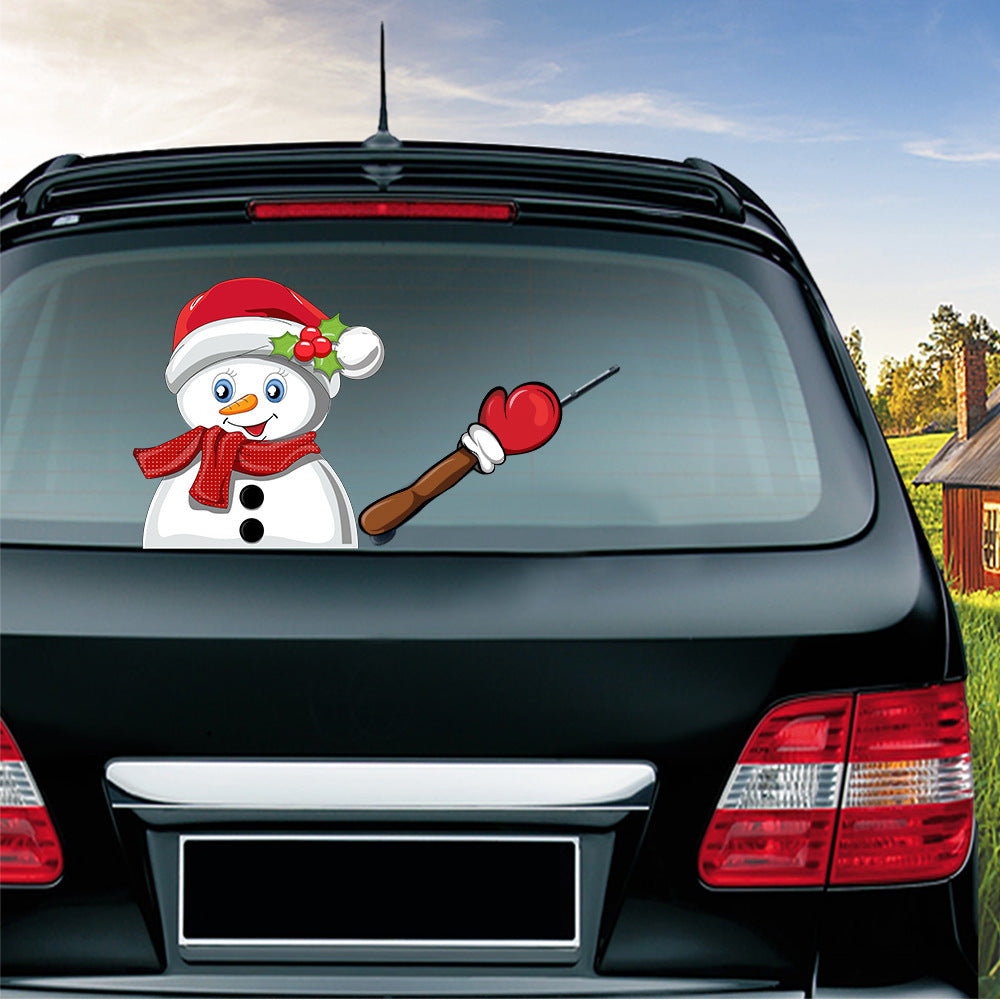 iGi4Shop Popular Santa Claus wiper sticker can remove the car rear windshield wiper Sticker Car Stickers