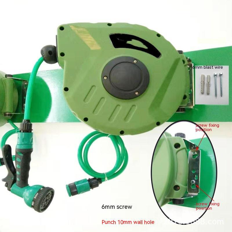 iGi4Shop Qiya Automatic Retractable Hose Reel Water Drum Bobbin Winder Pneumatic Tools 10 M PVC Water Pipe Collector