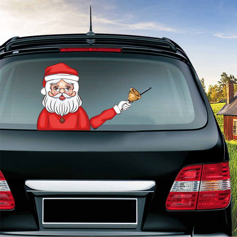 iGi4Shop Popular Santa Claus wiper sticker can remove the car rear windshield wiper Sticker Car Stickers