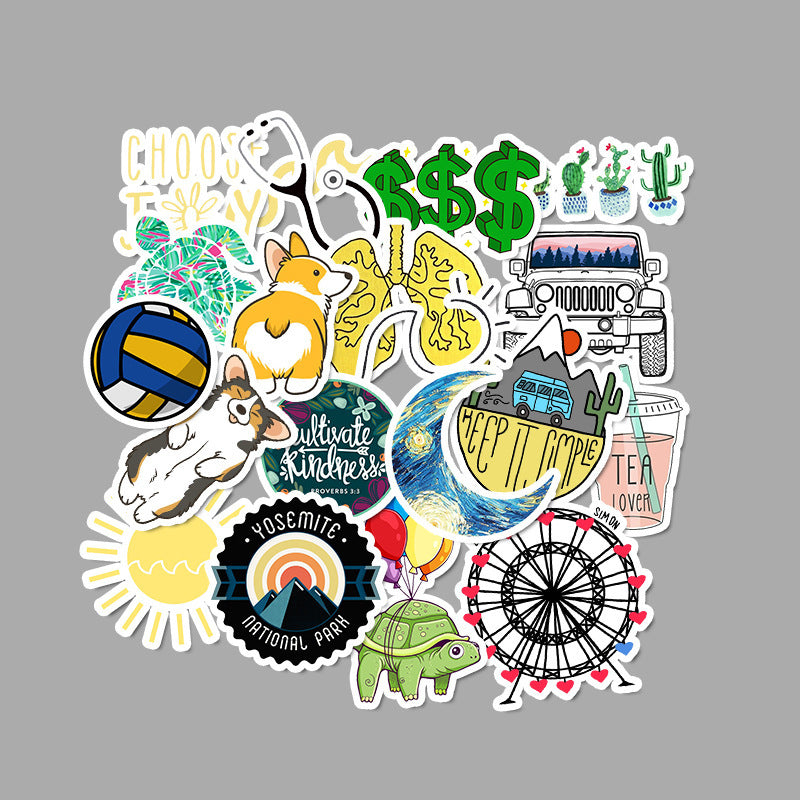 iGi4Shop Suitcase Sticker Waterproof Graffiti Suitcase Sticker