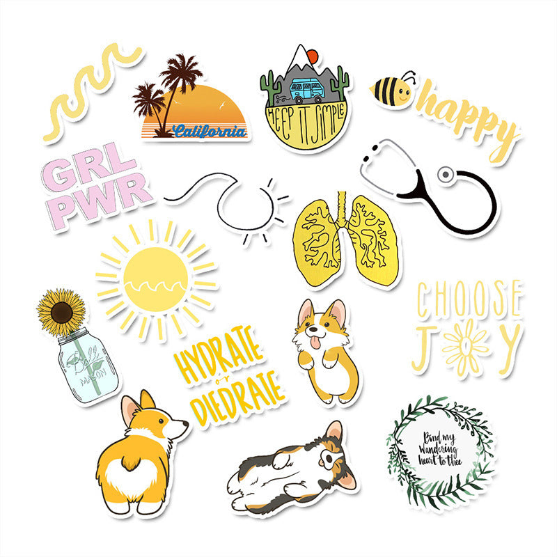 iGi4Shop Suitcase Sticker Waterproof Graffiti Suitcase Sticker