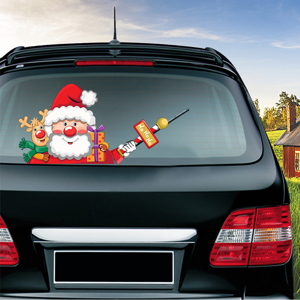 iGi4Shop Popular Santa Claus wiper sticker can remove the car rear windshield wiper Sticker Car Stickers