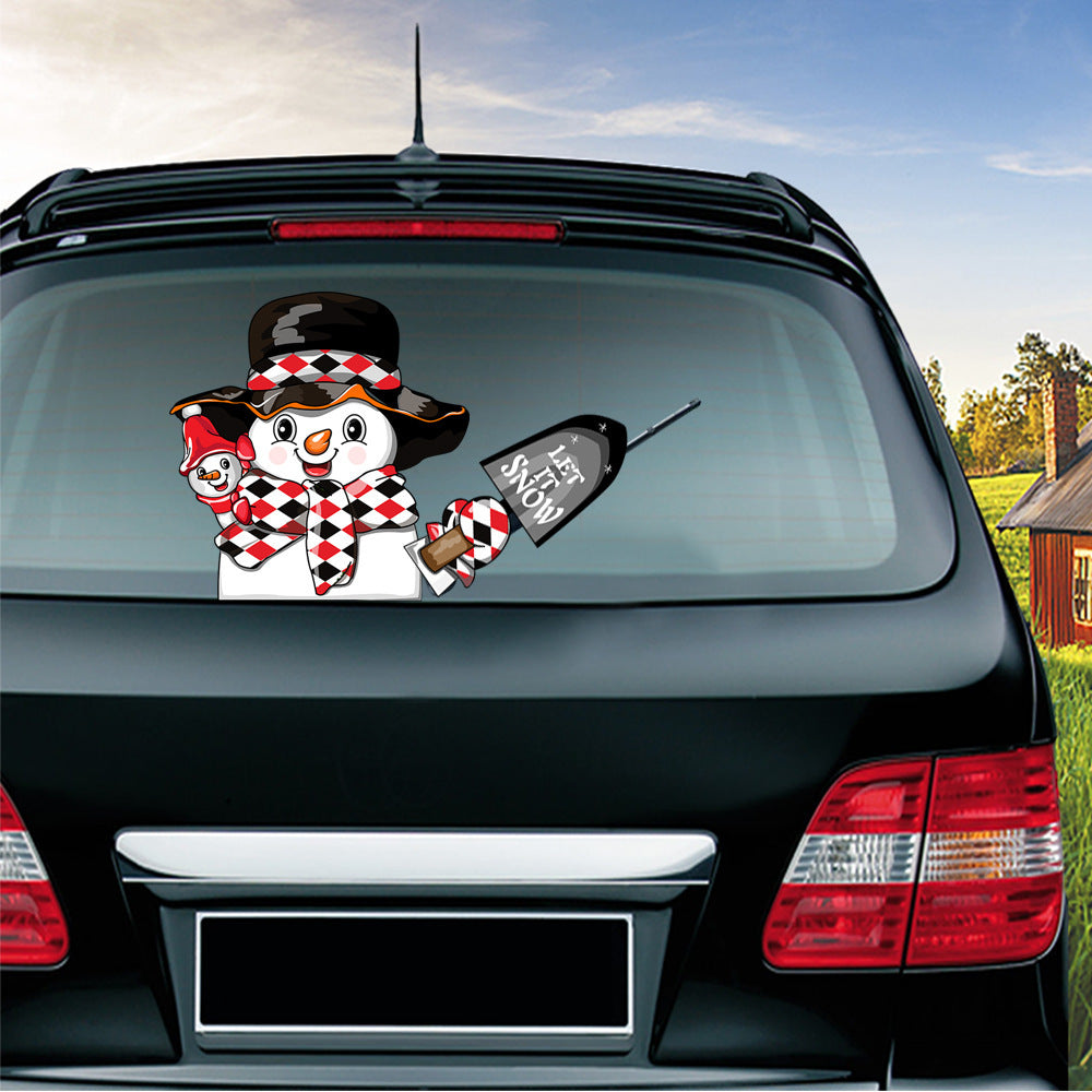iGi4Shop Popular Santa Claus wiper sticker can remove the car rear windshield wiper Sticker Car Stickers