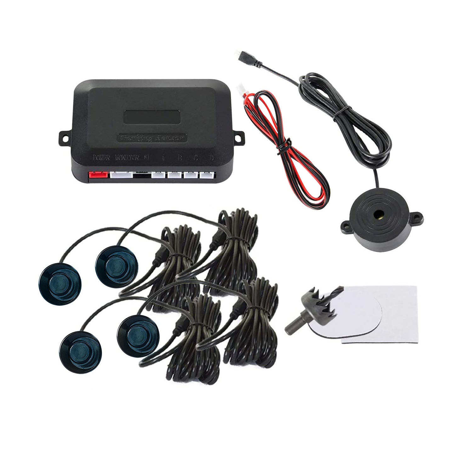 iGi4Shop 4-probe Screen Less Pure Buzzer Reversing Radar